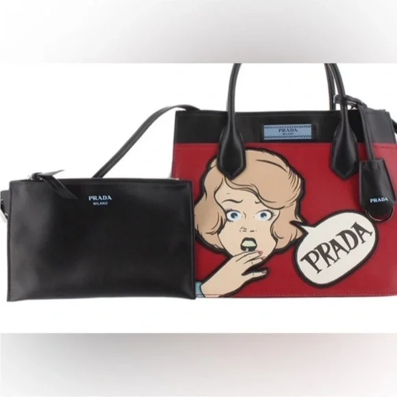 PRADA 2018 comic book themed bag purse tote - Picture 9 of 15